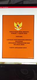 PERATURAN DESA BEDOYO NOMOR 1 TAHUN 2020  TENTANG  LAPORAN PERTANGGUNGJAWABAN REALISASI  ANGGARAN PE